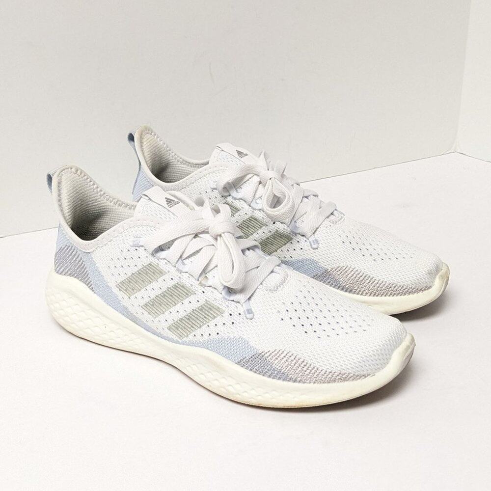 Adidas Fluidflow 2.0 Running Shoes, White, Women's 8.5 M